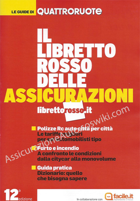 Il Libretto Rosso delle Assicurazioni 2013 QuattroRuote, copertina